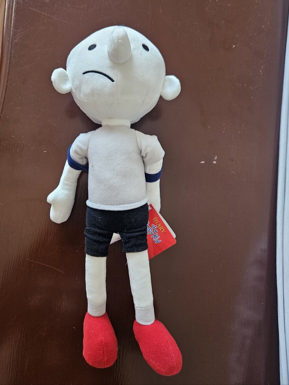 Kohls White Plush Diary Of A Wimpy Kid Toy with Red Shoes